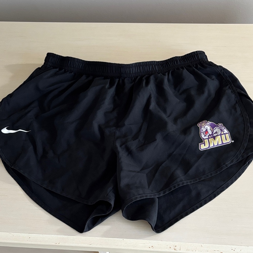 Nike Women's Black Athletic Shorts with JMU Logo